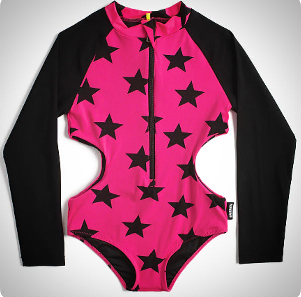 Girls pink star swimsuit