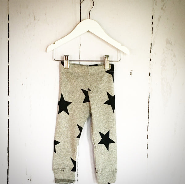 Star Leggings - Grey - One Size Left (4-5y)