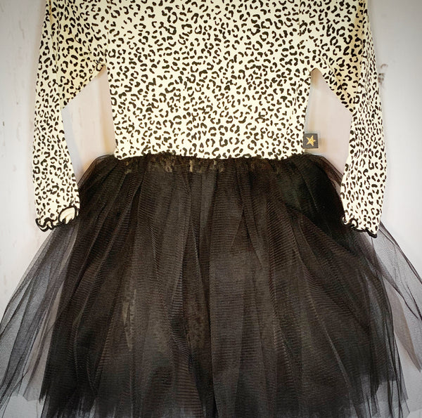 petite hailey leopard tutu dress