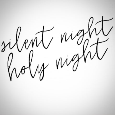 Organic Cotton Muslin Swaddle Blanket -Silent Night, Holy Night