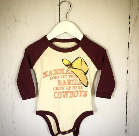 Let Your Babies Grow up to Be Cowboys Onesie Country Baby 