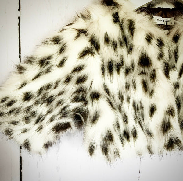 Faux Fur Snow Leopard Jacket