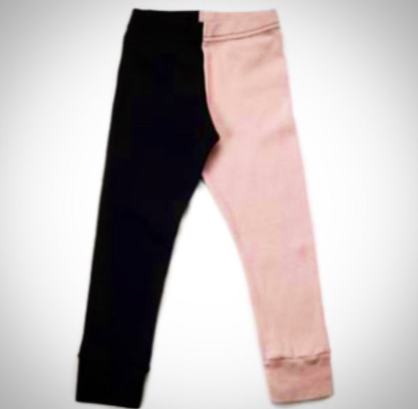 1/2 1/2 Leggings - Pink and Black